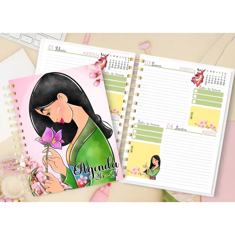 Agenda Escolar Para Maestra / Docente Mulan