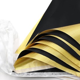 Topeedy 20M Black and Gold Bunting Banner Party Decoration,52pcs Reusable Black Pennant for Birthday Weeding Party Baby Shower Home or Garden Triangle Flags