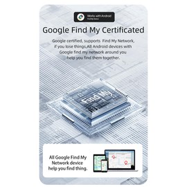 Bluetooth Tracker for Android, Google Certified Key Finder/Luggage Tracker/Item Locator Compatible with Google Find My Device App, Smart Tracking Tag for Keys, Suitcase, Backpack, Wallet (White-1pack)