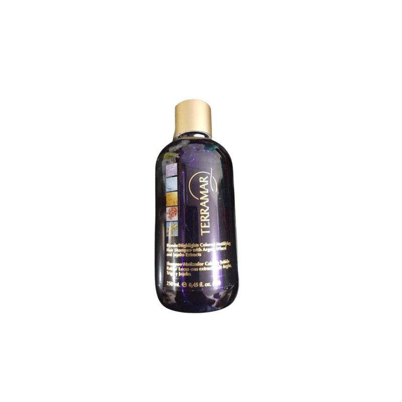 Terramar Shampoo Matizador, Cabello Teñido Rubio/Luces, con Extractos de Argán,