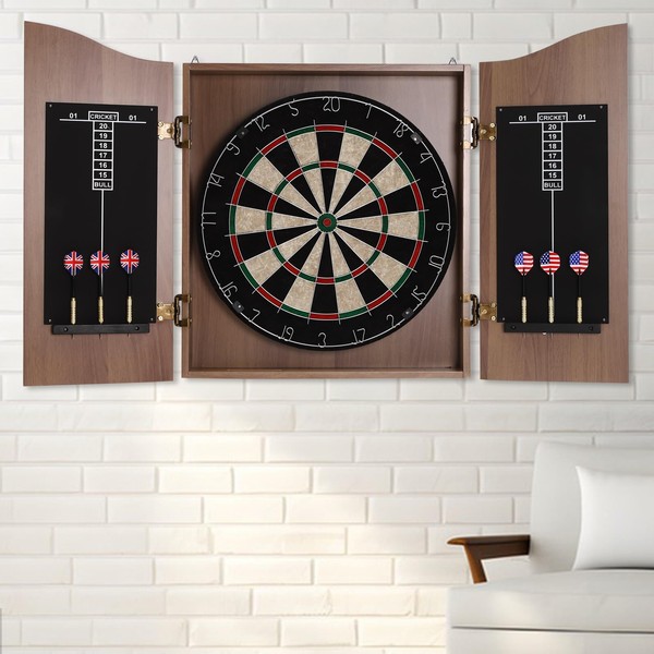CNCEST Electronic Dart Board Cabinet Set, Dartboard, Classic Dartboard Cabinet,