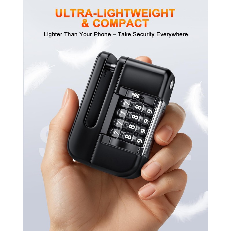 Onvian Motorcycle Disc Brake Lock, 4-Digit Code Locks Anti-Theft Security