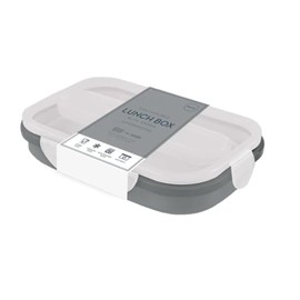 Lunch Box with Spork – 900ml | Dishwasher & Freezer Safe | Convenient Separate Spork Compartment | Perfect for School, Office, or On-the-Go | Airtight lid, Leakproof and Portable Design (Grey)