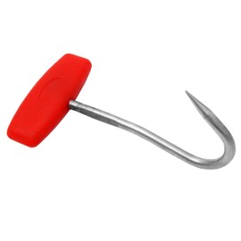 Wolfcut Griffhaken Handhaken Fleischerhaken Metzgerhaken Haken INOX 15 cm/6 mm Rot