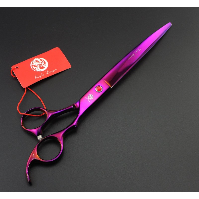 Purple Dragon 8.0 inch Professional Pet Grooming Scissors,Dog Straight Shear,