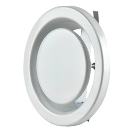 Steinberg14 White Diameter 125 mm Exhaust Air Disc Valve Anemostat Steel Round Ventilation Valves with Clamping Springs