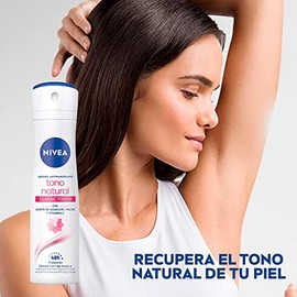 NIVEA Desmaquillante facial Bifásico de Ojos (125 ml)  Desodorante Aclarante para Mujer Tono Natural Classic Touch (150 ml)                           