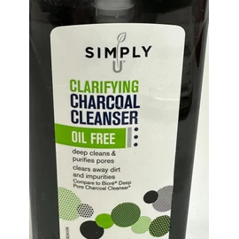 Simply U Clarifying Charcoal Facial Cleanser Oil Free 6.77fl.oz (Lot of 2) New
