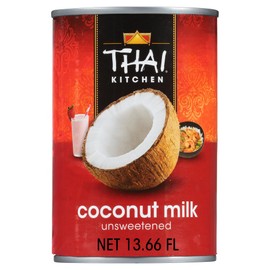 Thai Kitchen Coconut Milk, Unsweetened, Non Dairy Milk Substitute, Gluten Free, Non GMO, For Smoothies, Ice Cream, Oatmeal, Coffee, and More, 13.66 fl oz