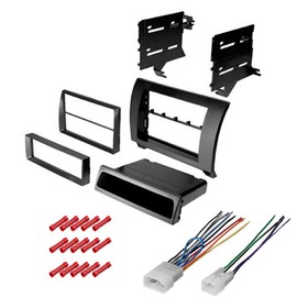 CACHÉ KIT2082 Bundle with Car Stereo Installation Kit for Toyota Tundra 2007 – 2013 in Dash Mounting Kit, Harness for Single or Double Din Radio Receiver (3 Item)