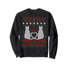 Merry Catmas Ugly Christmas Sweater Cat Xmas Sweatshirt