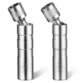 Gatuida Spark Plug Wrench 14 mm and 16 mm: Pack of 2 Universal Flexible Spark Plug Wrench Set Magnetic Universal Rotating Spark Plug Wrench Thin Wall for Car Repair, Car Tool