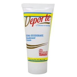 Deporte Unscented Deodorant Cream, In Tube 2oz