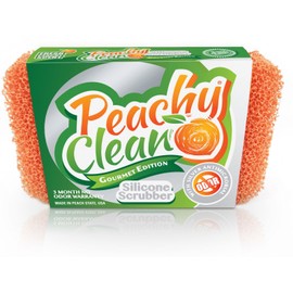 Gourmet Silicone Scrubber by Peachy Clean (Qty 1) with Fresh Peachy Fragrance