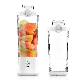 Portable Blender, 23oz Personal Blender for Shakes and Smoothies, Mini Blenders with 6 Blades and Lid, USB-C rechargeable Self Cleaning Travel Blenders for Home, Office, Camping