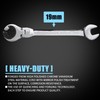 LOSCHEN 1PC 19mm Open Flex-Head Ratcheting Wrench, Metric Ratcheting Spanner