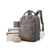 Baby Diaper Bag with Waterproof Changing Pad, Dark Gray