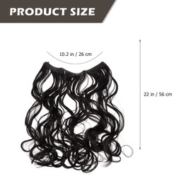 LALAFINA Wavy Hair Extensions Wig Women Curly Hair Curly Hair Extension Extend European and Temperature Wire