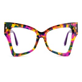 Zeelool Oversized Blue Light Glasses for Women Butterfly Eyeglasses Anti Blue Light Stylish Purple Eyewear JGA932737-06B