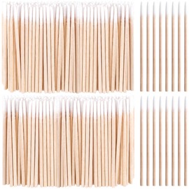 Alpinleux 400 Pcs Pointed Cotton Swabs, Cotton Swabs Pointed Tips, Microblading Cotton Sticks, Precision Tip Cotton Swabs for Nails Clean, Makeup, Eyebrow, Tattoo (2.76'')