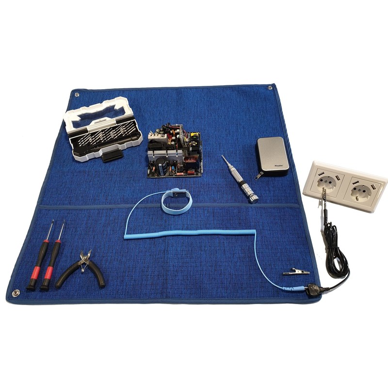 Minadax® 60 x 60 cm Antistatic Mat Set ESD Cuff