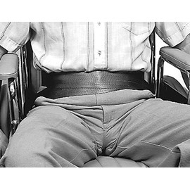 Medline MDT829110C Patient Safety Wheelchair Adjustable Belt, Black (Case of 6)