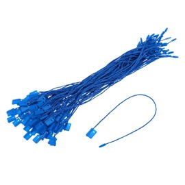 QUARKZMAN 140 Stück Nylon Hang Tag String 6,7 Zoll Snap Lock Pins Loop Preisschildbefestiger Plastiketikettenbinder Etikettenbinder für Kleidung Etikettenbinder mit Schnur Blau