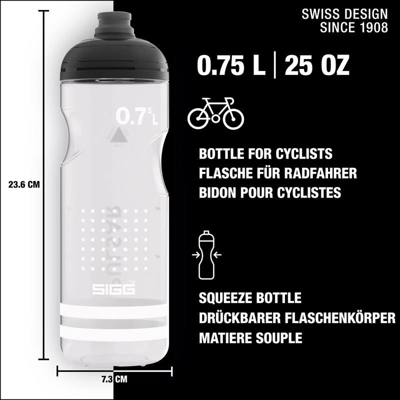 Sigg - Soft Bike Water Bottle - Pulsar Transparent White