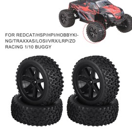 ZAWELIYO Pack of 4 1/10 RC Truck Rubber Tyres RC Wheel Tyres RC Tyre Rubber Tyre RC Accessories for ZD Racing Crawler Car (2)