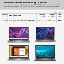 Smatree Funda para portátil de 14 pulgadas para DELL Latitude 5430/5431/5440/5450, DELL con bolsillo para accesorios, cierre YKK, diseño patentado de esquina súper (E413)