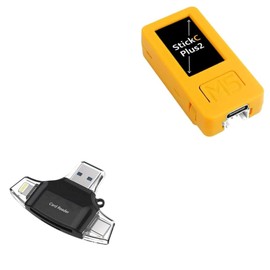 BoxWave Smart Gadget Compatible with M5Stack M5StickC PLUS2 ESP32 Mini - AllReader SD Card Reader, microSD Card Reader SD Compact USB - Jet Black