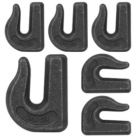 Yision 3/8 inch Weld On Grab Hooks,6PCS Heavy Duty Clevis Grab Chain Hook, G70 Tractor Bucket Hooks Great for Car, Truck, Tractors, Loader Bucket Forklift Trailer