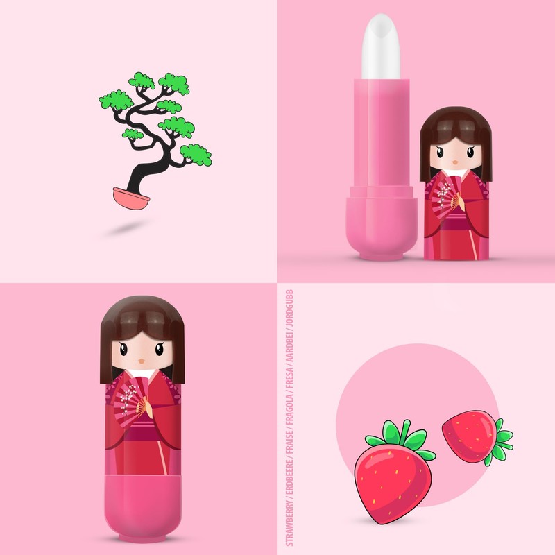 Kids Lip Balm Multipack, Cute Doll Lip Balm 6 Pack,