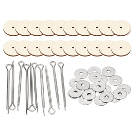 PATIKIL 24mm Doll Joints, 10 Set Removable Cotter Pin Joints Connector and Fiberboard Tray for Bear Limbs Making Head Joints DIY Crafts Accessories
