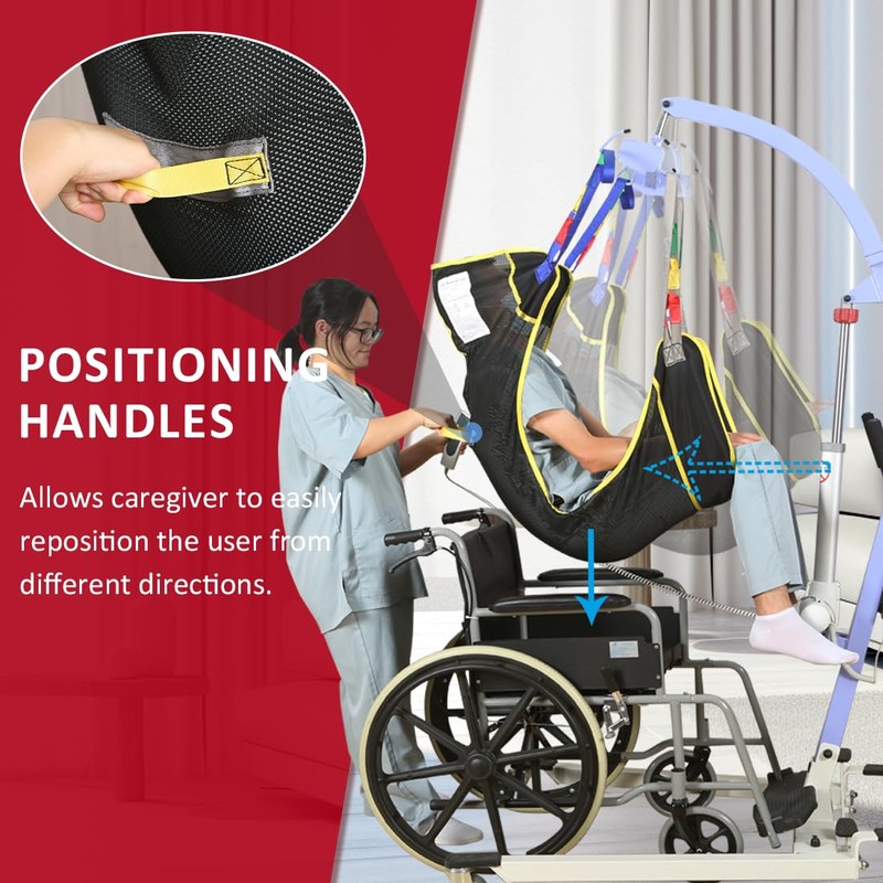 EZ Assistive Universal Full Body Patient Lift Sling, Patient Lift