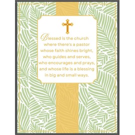 Greeting Card So Thankful For You Pastor - For Your Ministry Your Care and For The Good Work God is Doing In and Through Our Church - Clergy Appreciation