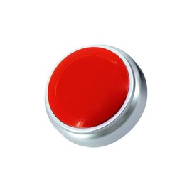 Sound Button- 30 Seconds Custom Recordable Talking Button-Record & Playback Your Own Message-Quality Voice Sound Recorder-Answer Buzzer (RED+Sliver)