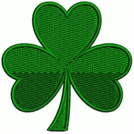 DEURA 3  IRISH GREEN LUCKY CLOVER Embroidered PATCH SHAMROCK Iron-on or Sew 2.75"