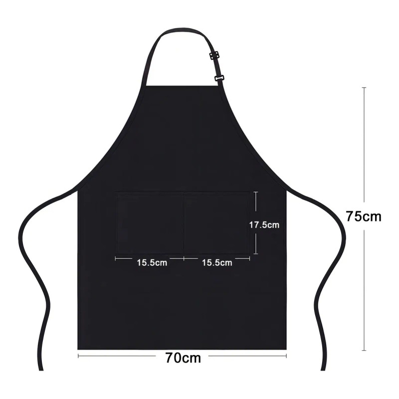 2 Pack Mandil Delantal Para Chef Anti-agua Poliéster Algodón Color