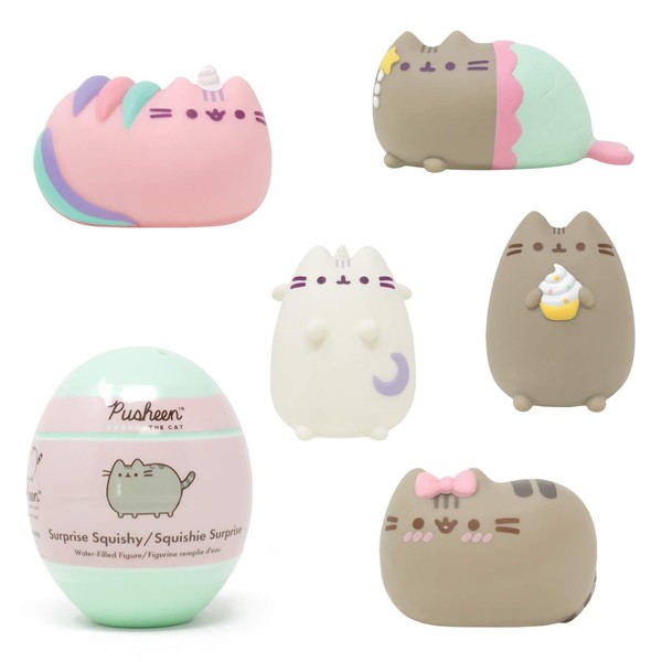 Hamee Pusheen [Surprise Capsule Series] Cute Water Filled Squishy Toy [Birthday Gift Bags, Party Favors, Gift Basket Filler, Stress Relief Toys] - 1 Pc. (Mystery - Blind Capsule)