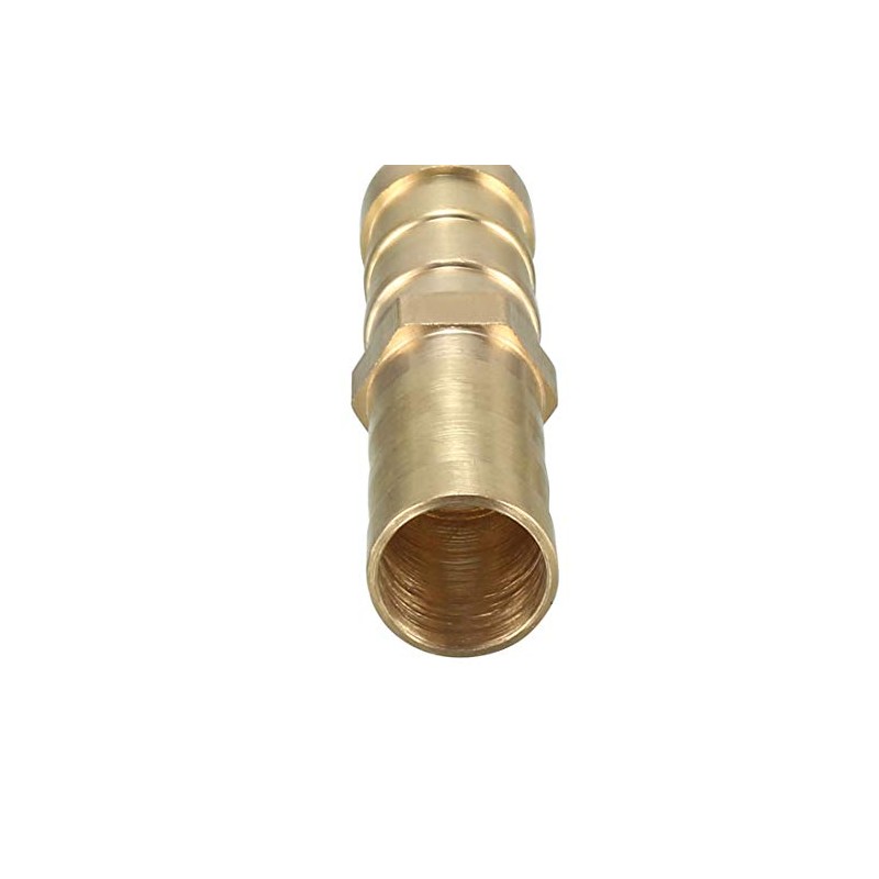 sourcing map 10mm Brass Barb Hose Fitting Straight Connector Coupler