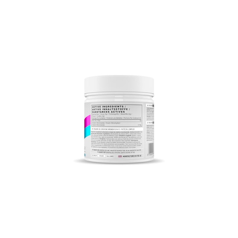 Naughty Boy Micronised Creatine Powder, Creatine Monohydrate Powder (Candy Bubblegum)