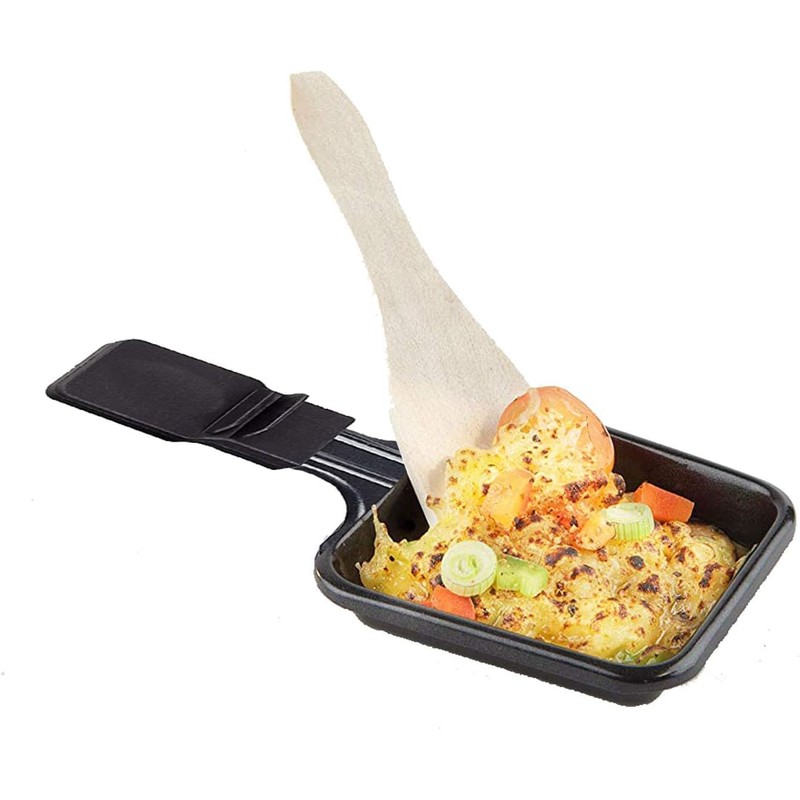 4 Pieces Wooden Scraper Cheese Barbecue Spoon Scraper (Apricot, One