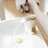 BATHLAVISH Brushed Gold Bathroom Sink Faucet Waterfall Single Hole Single