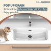 KUZOR 2PCS PVC Bathroom Sink Drain with Overflow - Easy