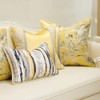 Avigers Square Cushion Covers High Precision Jacquard Modern Yellow Feathers
