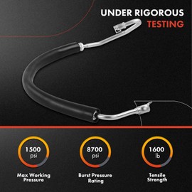 A-Premium Power Steering Hose Pressure Hose Line Assembly Compatible with Volkswagen Touareg 2004-2006 V8 4.2L Pump To Gear/Rack Pinion
