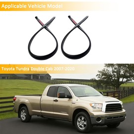 FUZIDDN 2PCS Roof Drip Molding Weatherstrip Replacement for 2007-2020 Toyota Tundra Double Cab, Replace 75551-0C050 & 75552-0C050, Left & Right Side Car Roof Moulding Trim Seal Kit (Not Fit Crewmax)