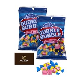Dubble Your Bubble Gum (4.5 oz Each - 2 Bags, Bubble Gum Original Wrapped)