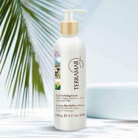 Terramar Crema para Moldear Rizos, con Aceites de Argán, Coco y Marango, Libre de Frizz, 230 g +Regalo sorpresa